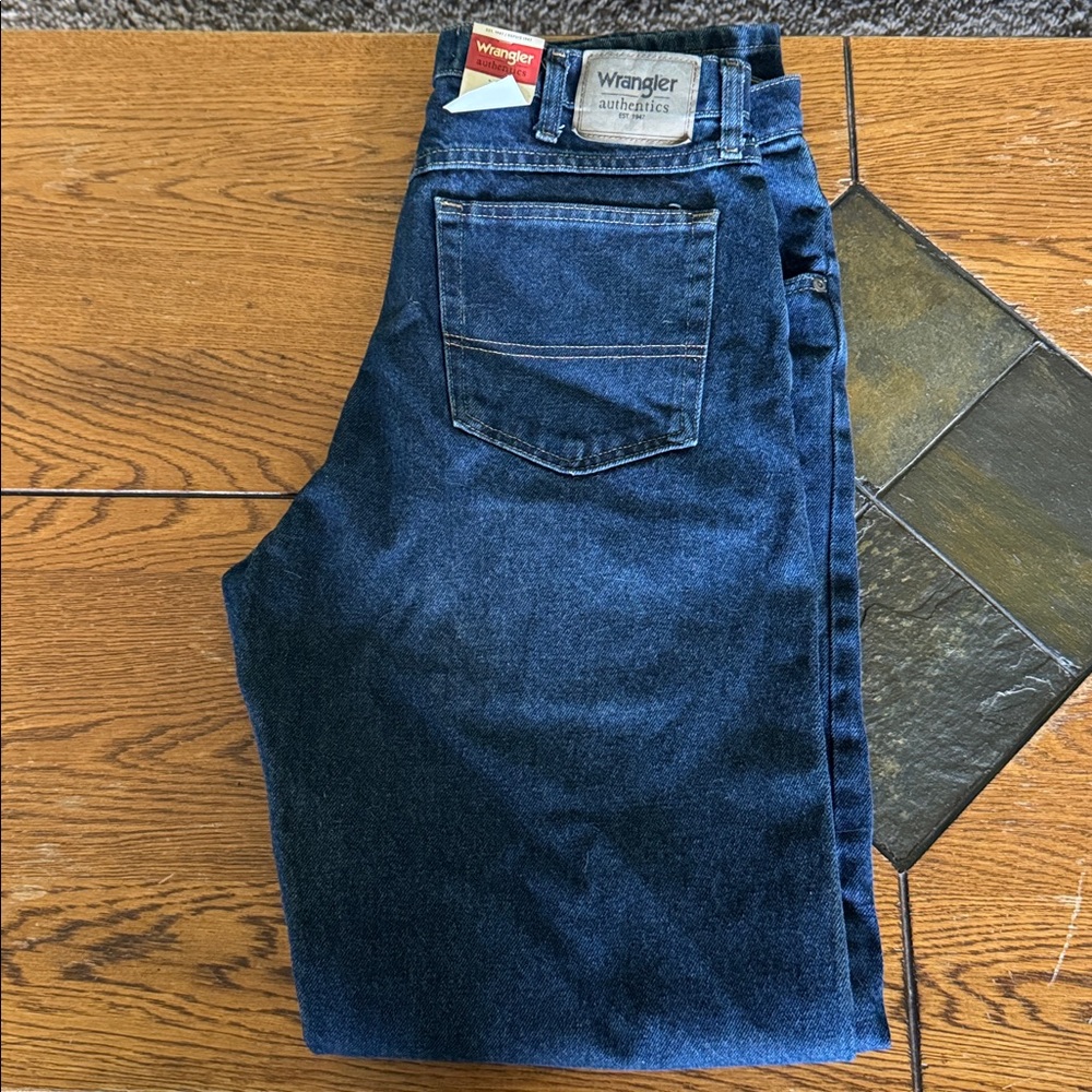 Wrangler Dark Blue Denim Jeans 34x36